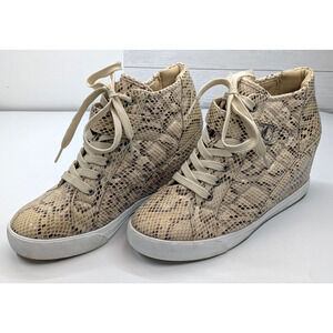 Juicy Couture JC Journey Wedge Sneakers Shoes Snakeskin Print Women 10
